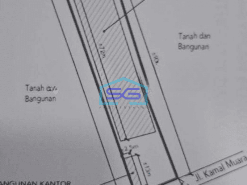 Dijual gudang 380m2 di Kamal