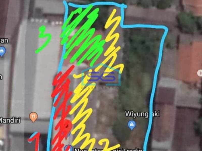 Disewakan Tanah Ada Bangunan Ruko di Wiyung Surabaya Jawa Timur LT 1200m2