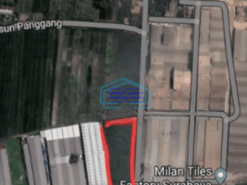 Dijual Tanah Indrustri Lebaniwaras di Wringinanom Gresik Nol Jalan Luas Tanah 9655 m²