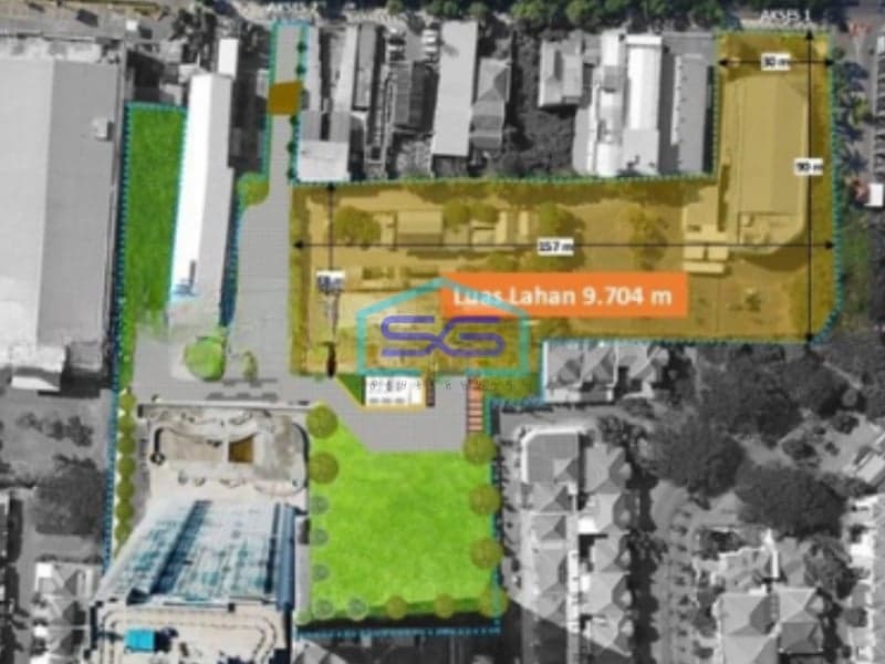 Dijual Tanah Strategis di Wiyung Surabaya Luas Tanah 9704m2