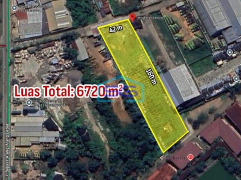Disewakan Tanah Luas Siap Pakai di Alang Alang Lebar Palembang LT 6720m2