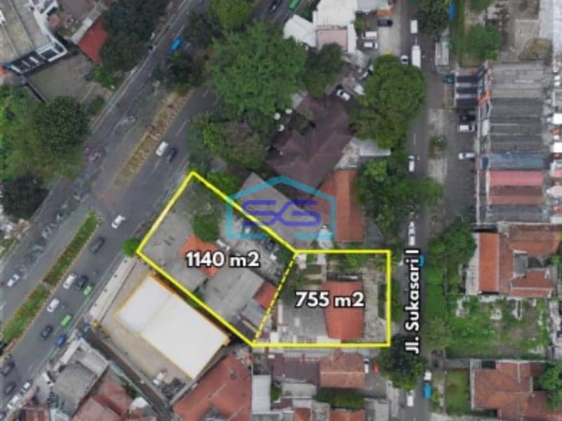 Dijual Tanah dan Bangunan di Pajajaran, Bogor, Jawa Barat LT 1895m2