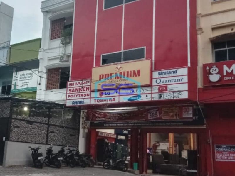 Disewakan Ruko di Jalan Basuki Rahmat Palembang Sumatera Selatan LB 180m2
