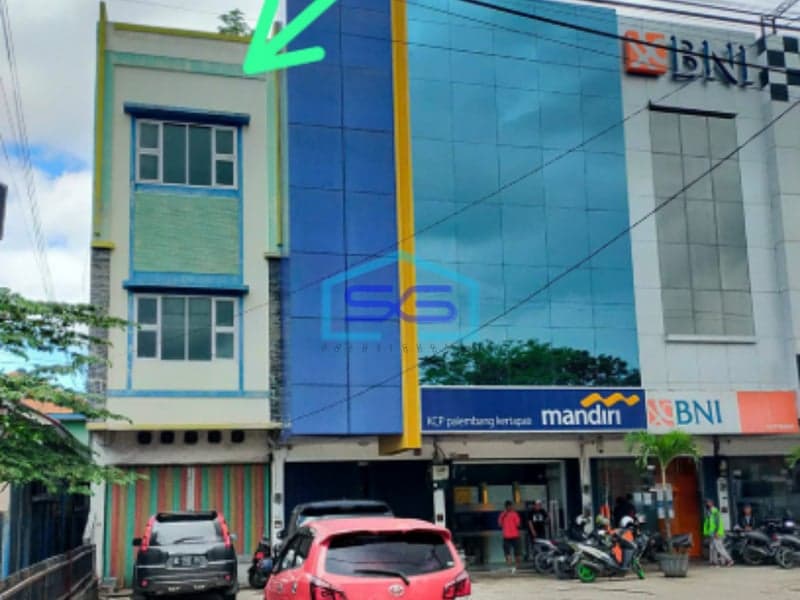 Disewakan Ruko di Pinggir Jalan KH Wahid Hasyim Kertapati Palembang Luas Bangunan 144m2