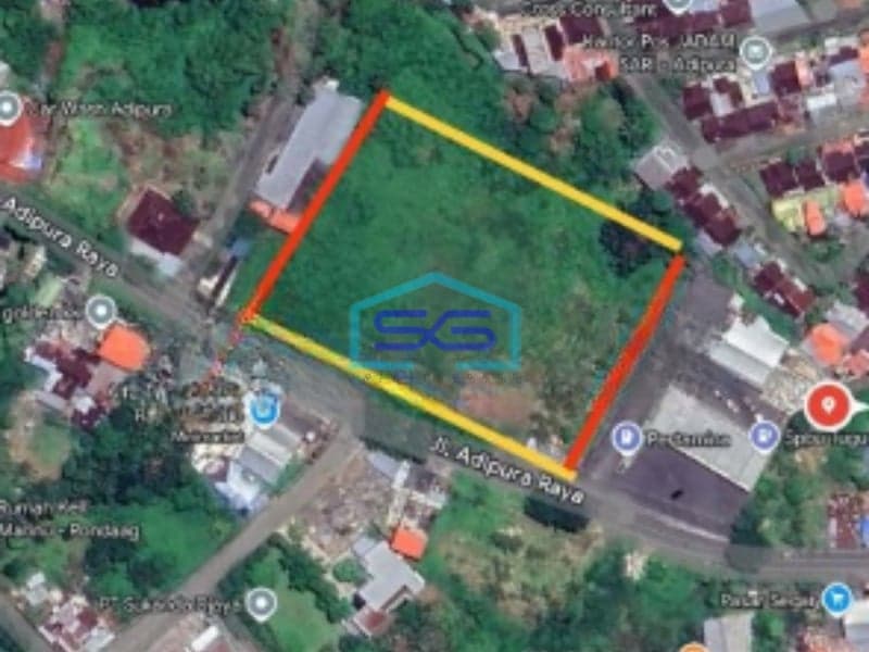 Dijual Tanah 1,2 Hektar Di Jl Adipura Dekat SPBU Buat Kantor  Mapanget, Manado Luas Tanah (PxL)  12000 m²