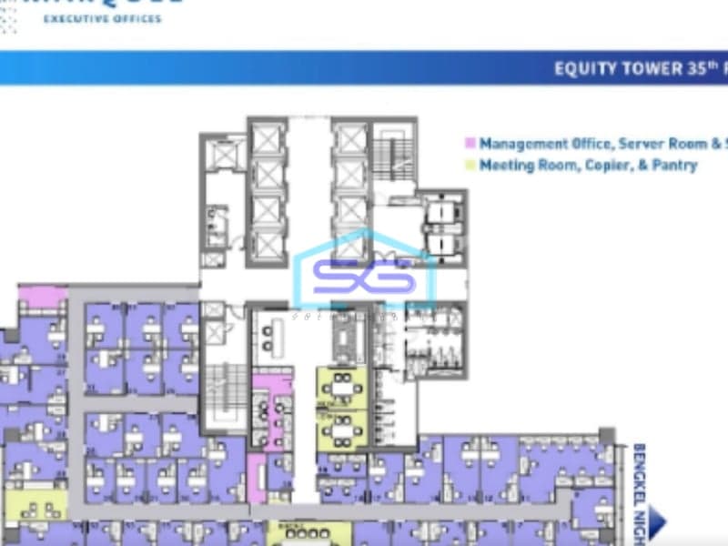 Disewakan Kantor Equity Tower Jenderal Sudirman SCBD Jakarta Selatan Luas Bangunan  100 m²
