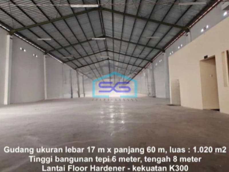 Disewakan Gudang Akses Container Luas Bangunan 1300 m²  di Sleman Yogyakarta