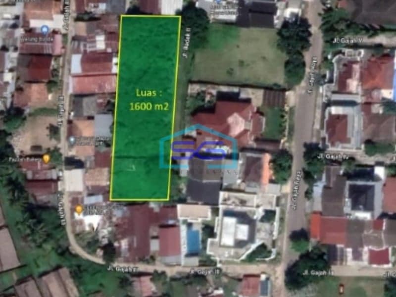 Dijual Tanah Kavling Strategis si Jalan Badak 2 Palembang Luas 1600m2