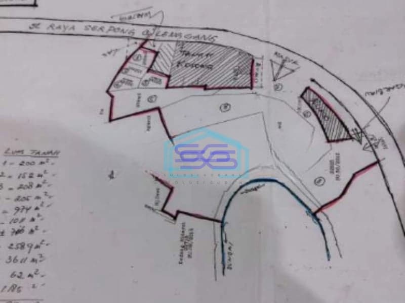 Dijual Tanah di Cilengang Serpong Tangerang Selatan Luas Tanah  10913 m²