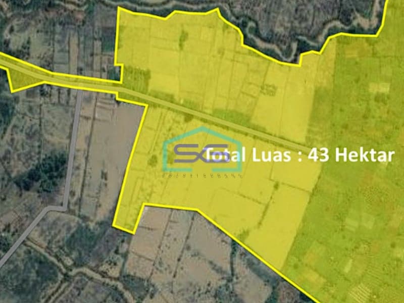 Dijual Tanah Strategis Luas 429.449m2 di Pinggir Jalan Sungai Musi Jalan Mata Merah Pusri Palembang