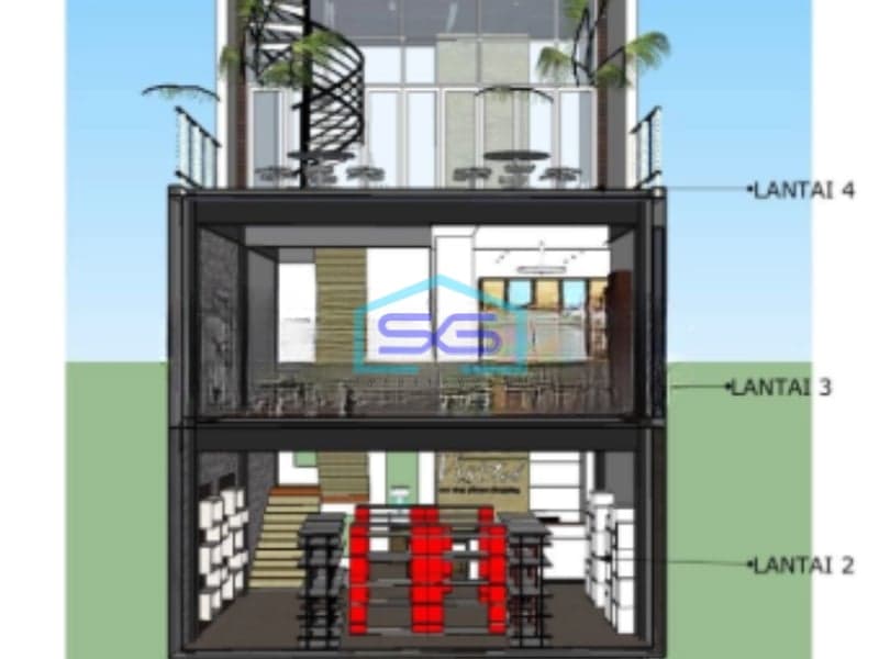 Dijual Ruko 4 Lantai Dikawasan Bisnis Di Depok Sleman Luas Bangunan 350 m²