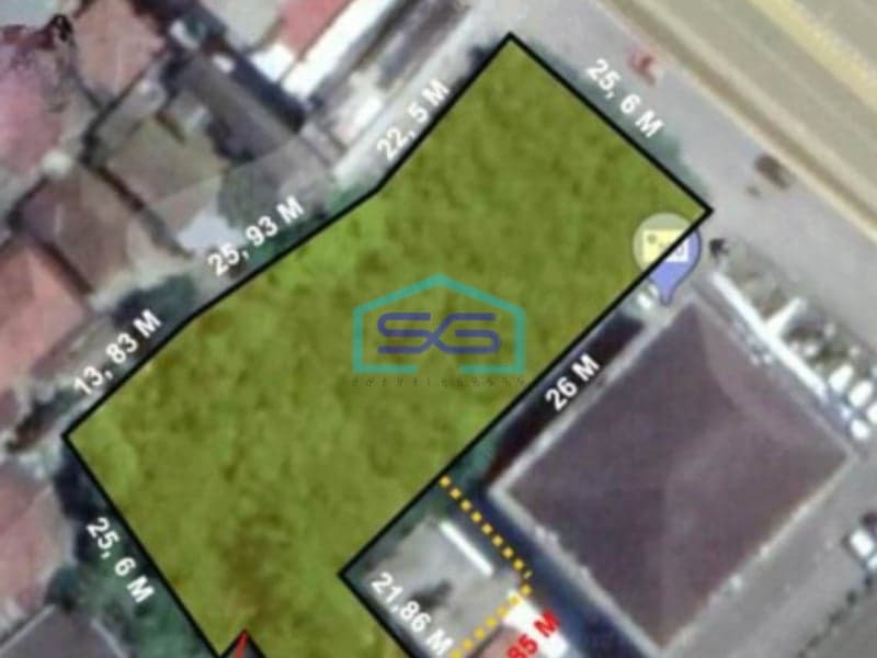 Dijual Tanah Lahan Komersil Strategis di Pusat Kota Palembang dengan Bonus Bangunan LT 2274m2