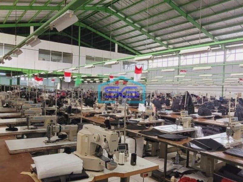 Dijual Pabrik Garmen Aktif Dekat Tol Kutawaringin Soreang Bandung LT 6000m2
