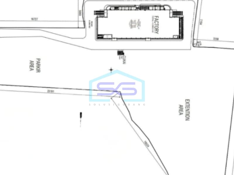 中爪哇省德加尔Warureja出售工厂，位于Pantura主干道，靠近收费公路，占地面积73726平方米