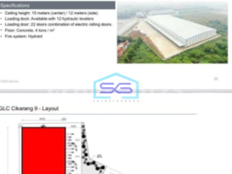 Disewakan Gudang Modern Pusat Bisnis Di Cikarang Utara Luas Bangunan 8160 m²