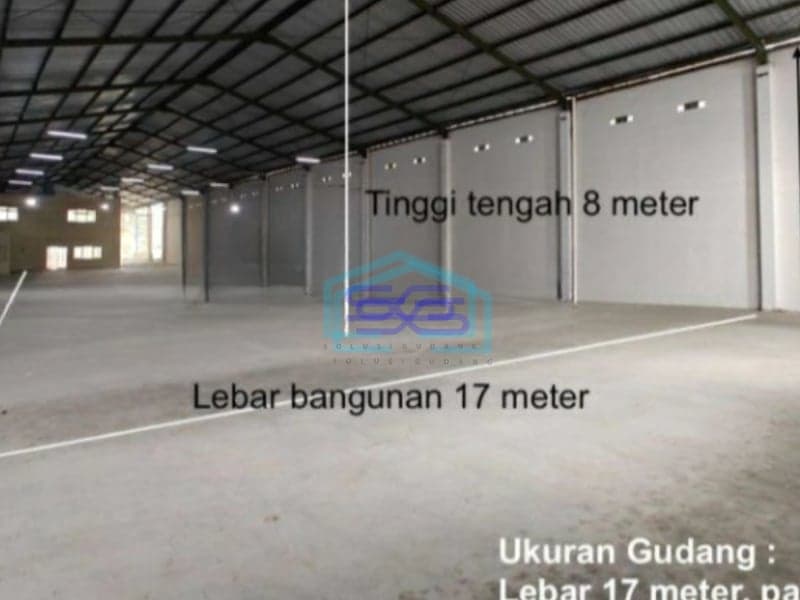 Disewakan Gudang Akses Container Luas Bangunan 1300 m²  di Sleman Yogyakarta