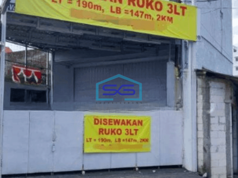Disewakan Ruko 3 lantai Jambon Kricak Tegalrejo Yogyakarta