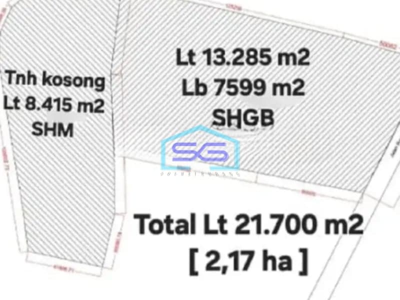 Dijual Pabrik dan Gudang Legok Karawaci Tangerang Luas Tanah 21700m2