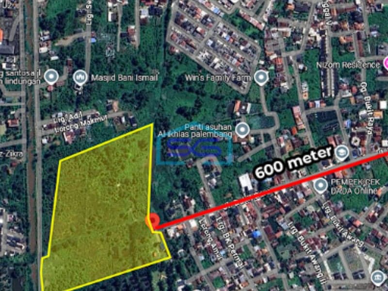 Dijual Tanah Luas 6,4 Ha di Bukit Baru Palembang Akses Dekat Tol