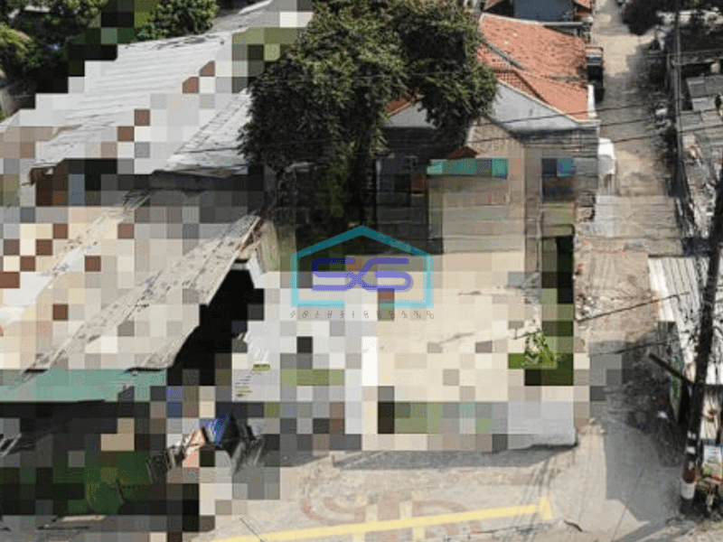 Dijual Cepat Tanah Beserta Bangunan Posisi Pinggir Jalan Raya di Tangerang Selatan LT 2200m2