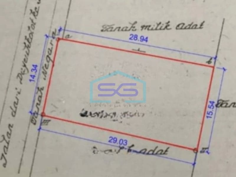 Disewakan Tanah Kavling di Bojongsoang Bandung Luas Tanah 433m2
