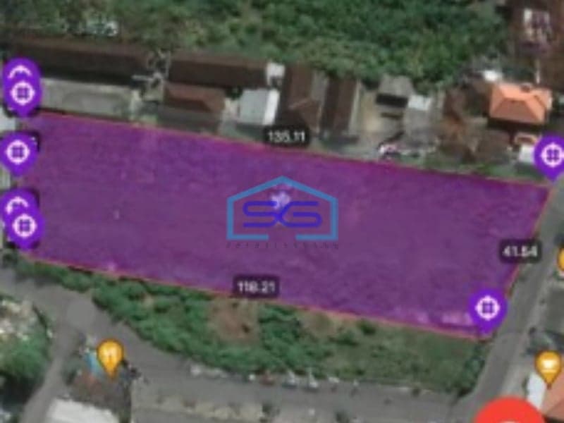 Dijual Tanah di Jalan Utama Glogor Carik Denpasar Bali Siap Bangun Luas Tanah 4900m2