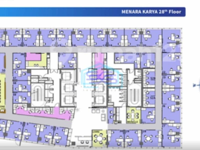 Disewakan Kantor Menara Karya Full Furnished Kuningan, Jakarta Selatan Luas Bangunan  100 m²