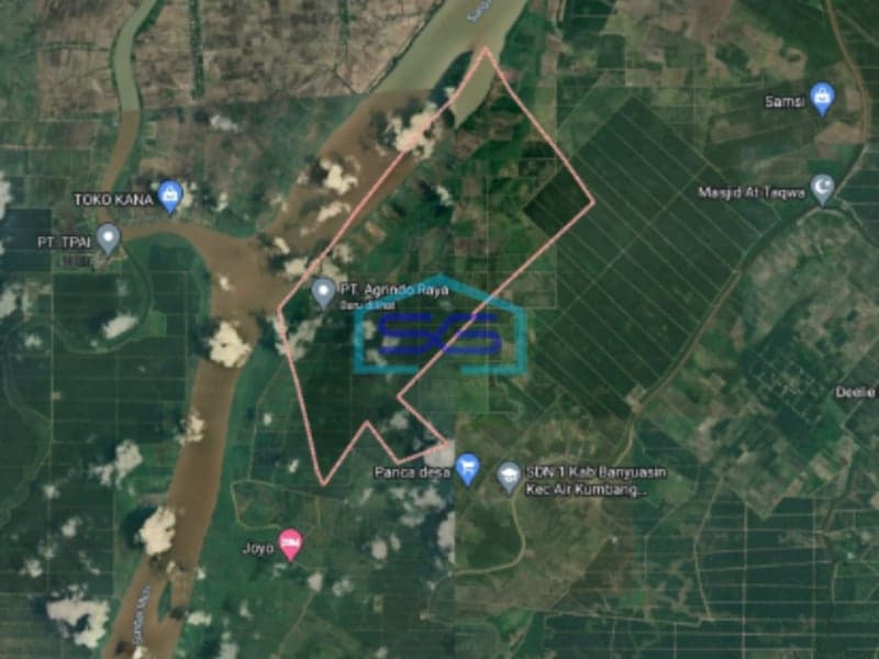 Dijual Lahan Kebun Karet Teluk Tenggirik Banyuasin Sumatera Selatan LT 85 Ha