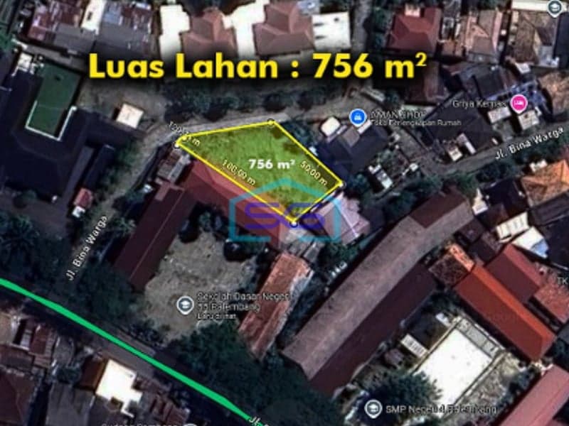 Dijual Tanah di Jl. Bina Warga, Bambang Utoyo, Palembang