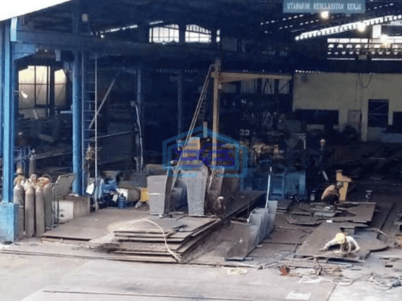 Dijual Gudang Eks Pabrik Peleburan Baja Raya Driyorejo Cangkir Gresik Luas Bangunan 9000 m²