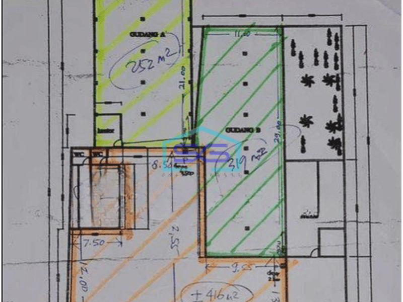 Disewkaan gudang murah luas siap pakai di Kapuk