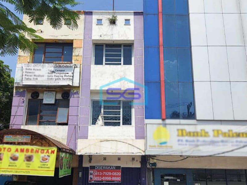 Disewakan Ruko Eks Kantor Bank di Jl. R Soekamto Palembang LB 196m2