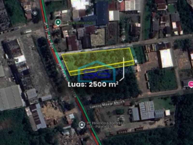 Dijual Tanah Strategis di Simpang Bandara Palembang Sumatera Selatan LT 2500m2