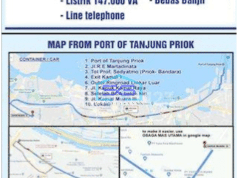 Dijual cepat gudang lokasi strategis di Kamal Muara