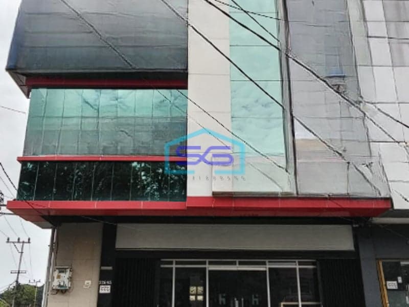 Dijual Gedung 4 Lantai di Jalan Jendral Sudirman Palembang Ada Basement LB 630m2