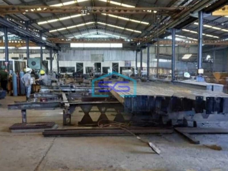 Dijual Gudang Eks Pabrik Peleburan Baja Raya Driyorejo Cangkir Gresik Jawa Timur LT 11993m2