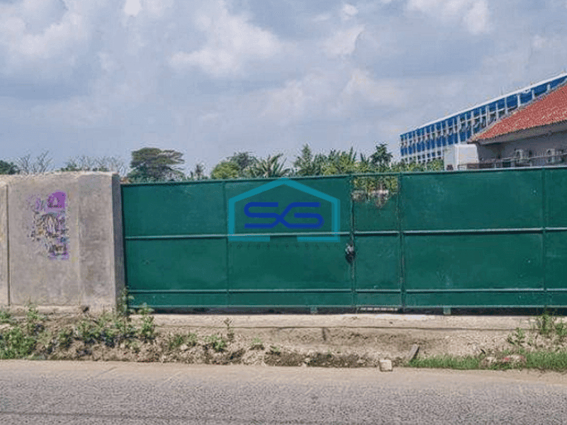 Dijual Tanah Padat Sudah Dikeliling Pager Pinggir Jalan Utama Babelan Bekasi Jawa Barat LT 3437m2