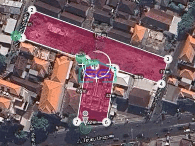 Disewakan Tanah Pusat Kota Teuku Umar Denpasar Bali Luas 3000m2