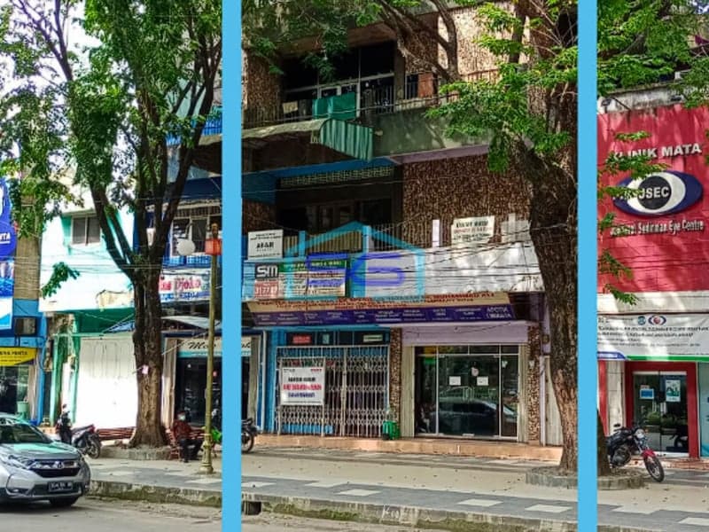 Disewakan Ruko Jumbo 3 Lantai Jalan Sudirman Palembang LB 720m2