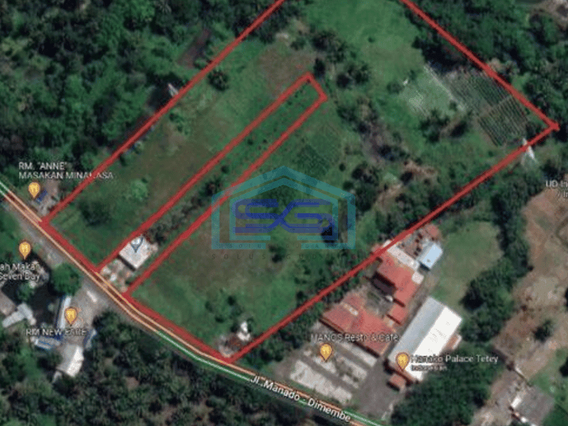 Dijual Tanah 2,7 h di Minahasa Utara cocok untuk gudang dan industri