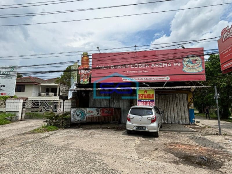 Disewakan Tanah + Ruang Usaha di Tengah Kota, Jalan Demang Lebar Daun Palembang LB 400m2