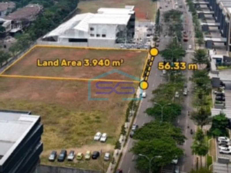 Dijual Tanah Kavling Komersial di BSD Tangerang Luas Tanah 3940m2