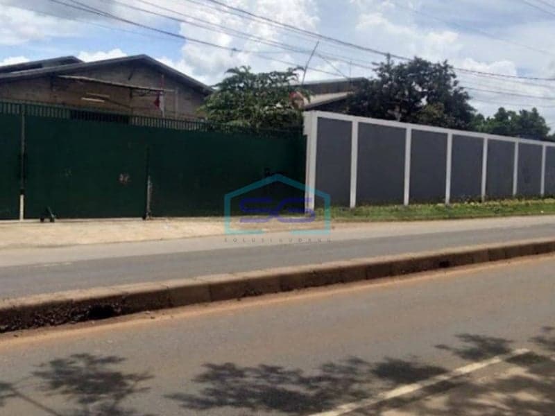 Dijual Gudang Bagus Lokasi Strategis Dipinggir Jalan Raya Parung Bogor LT 4900m2