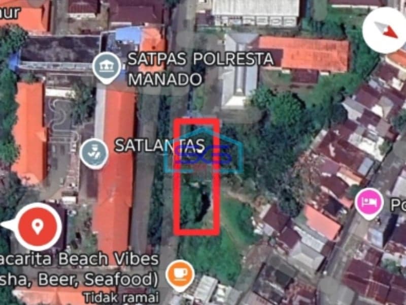 Disewakan Tanah Di Depan Poltabes Jl17 Agustus Wanea, Manado Luas Tanah (PxL)  2000 m²