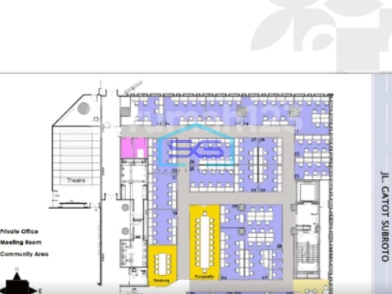 Disewakan Kantor Telkom Landmark Tower Kuningan Jakarta Selatan Luas Bangunan  50 m²