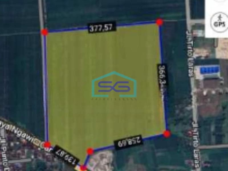 Dijual Tanah Zona Industri Lokasi Caruban Madiun Jawa Timur Luas 15 Ha