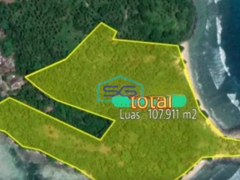 Dijual Tanah Komersial Di Area Wisata Khusus Pantai Pulisan Kalinaun Likupang Timur, Minahasa Utara Luas Tanah 107911m2