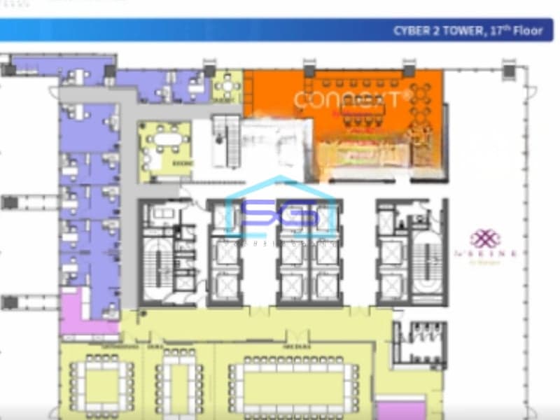 Disewakan Kantor Cyber 2 Tower Full Furnished Kuningan, Jakarta Selatan Luas Bangunan  50 m²